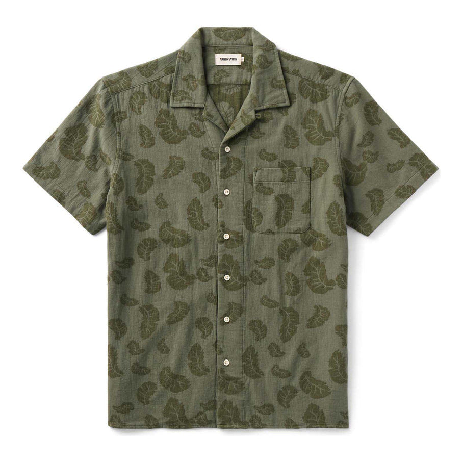The Hawthorne Shirt in Burnt Olive Floral Jacquard