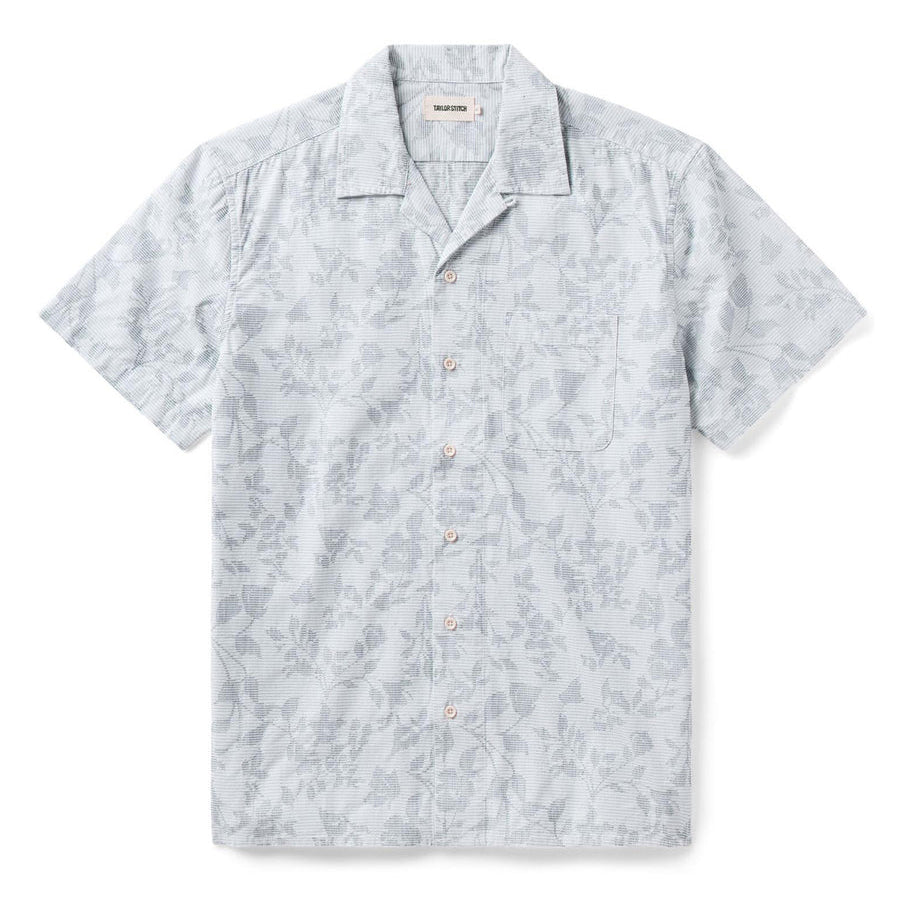 The Hawthorne Shirt in Sky Blue Floral Jacquard