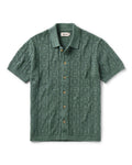 The Monterey Sweater Polo in Deep Sea Geo Crochet