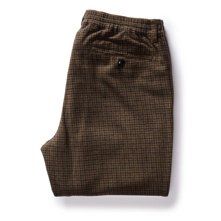 The Carmel Pant in Timber Guncheck Italian Wool