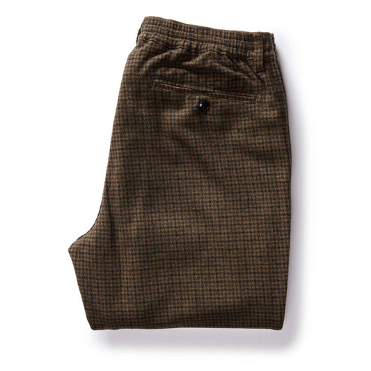 The Carmel Pant in Timber Guncheck Italian Wool
