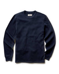 The Organic Cotton Crew in Dark Navy Waffle