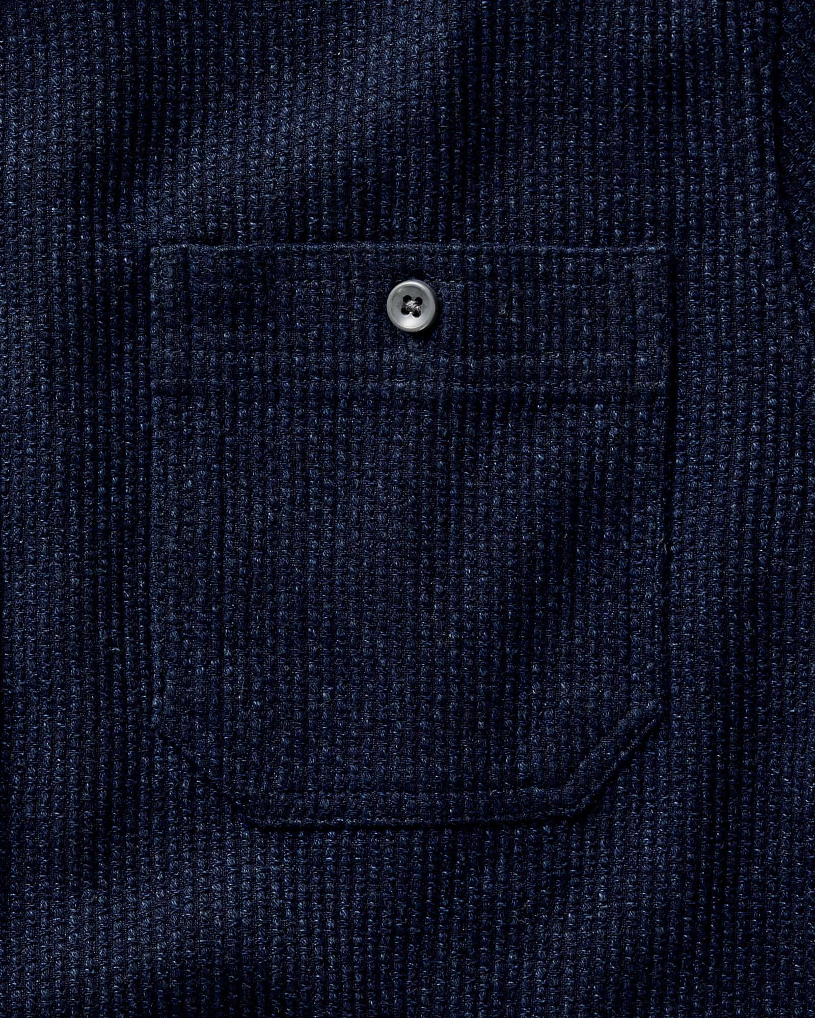 The Utility Shirt in Rinsed Indigo Sashiko
