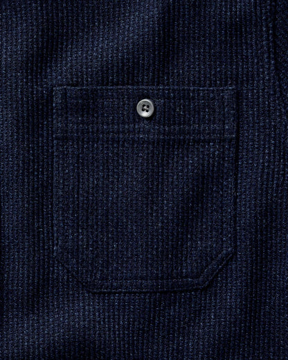 The Utility Shirt in Rinsed Indigo Sashiko