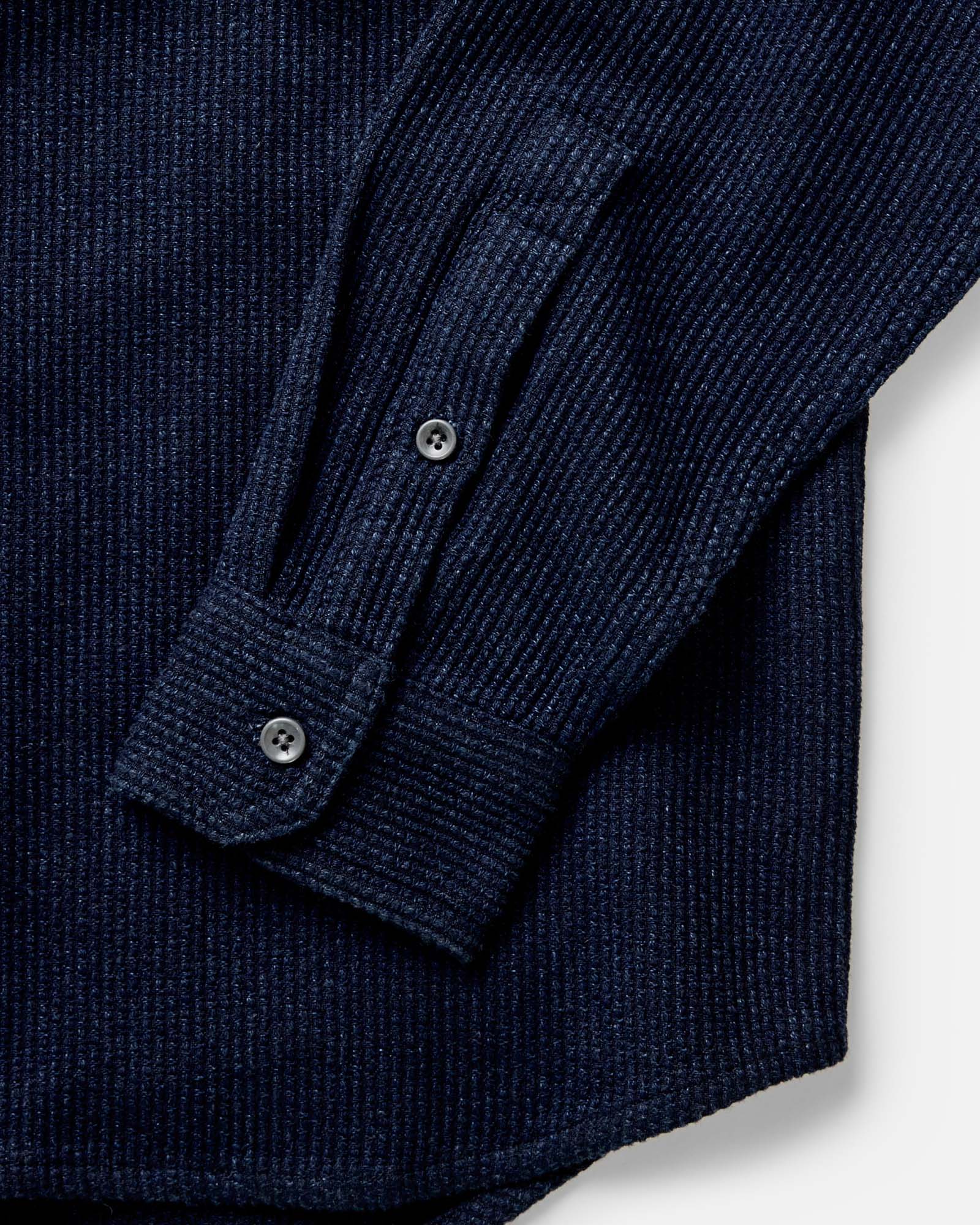 The Utility Shirt in Rinsed Indigo Sashiko