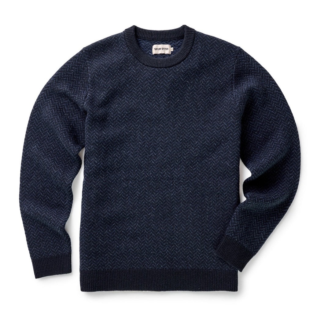 The Eddy Crew in Heather Marine Herringbone