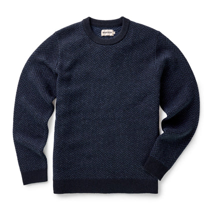 The Eddy Crew in Heather Marine Herringbone