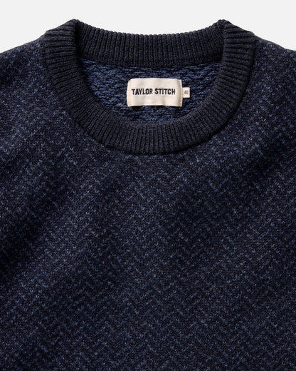 The Eddy Crew in Heather Marine Herringbone