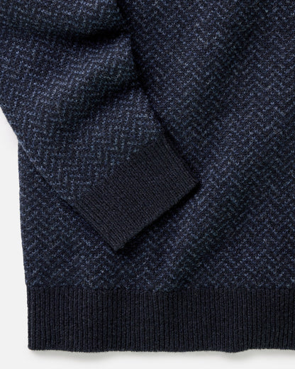 The Eddy Crew in Heather Marine Herringbone