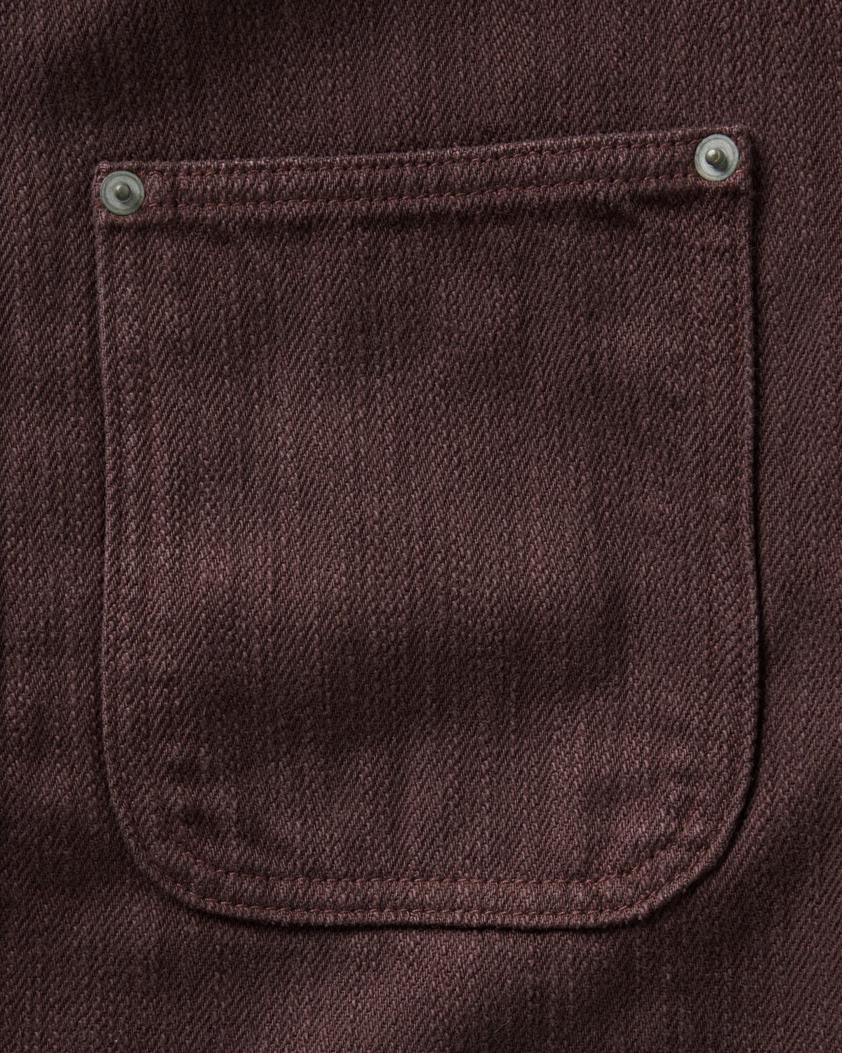 The Milton Overshirt in Burgundy Slub Denim