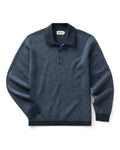 The Newton Sweater Polo in Navy Birdseye Merino