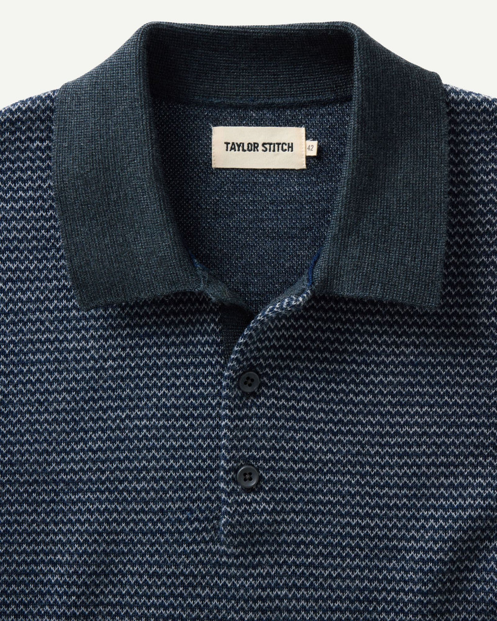 The Newton Sweater Polo in Navy Birdseye Merino
