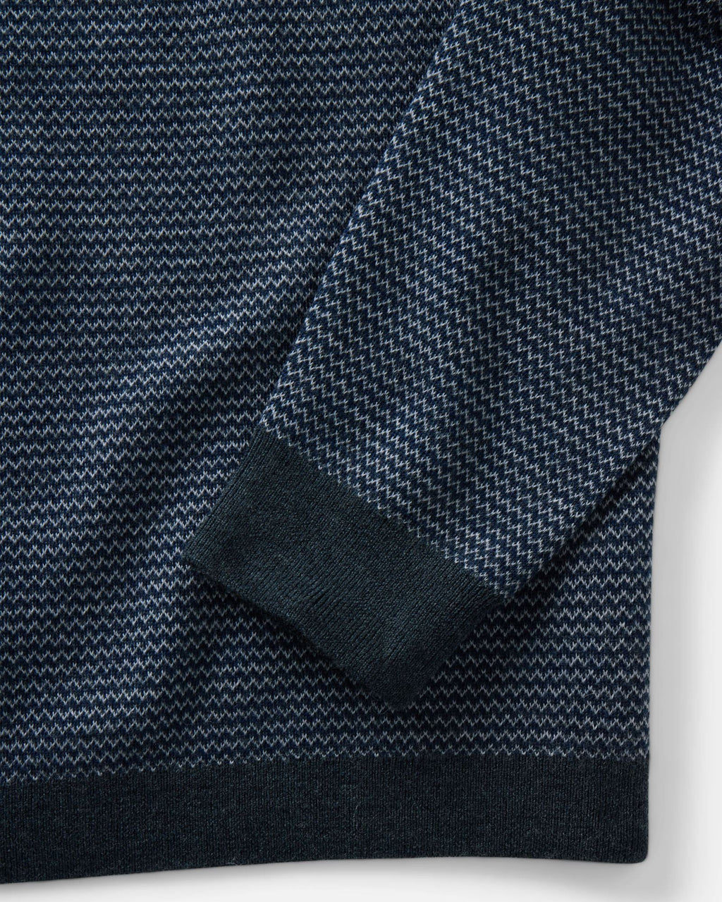 The Newton Sweater Polo in Navy Birdseye Merino