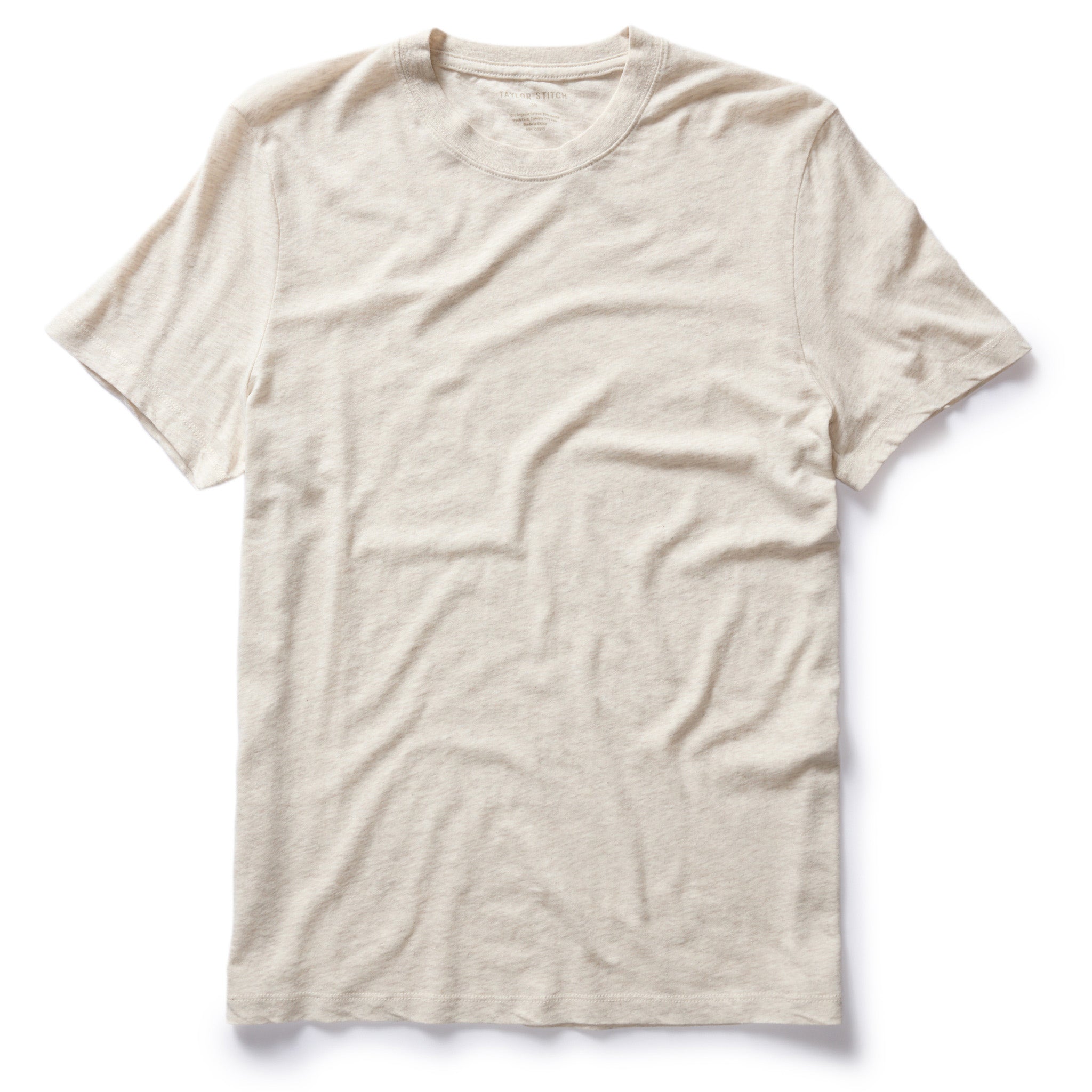 Cotton Hemp Tee in Heather Oat