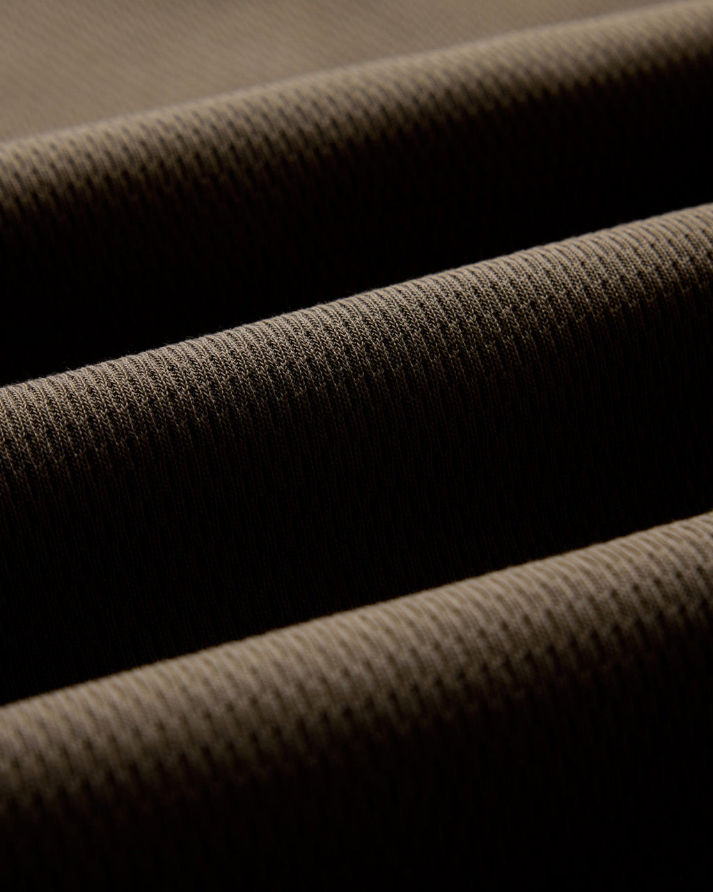 The Organic Cotton Crew in Fatigue Olive Waffle