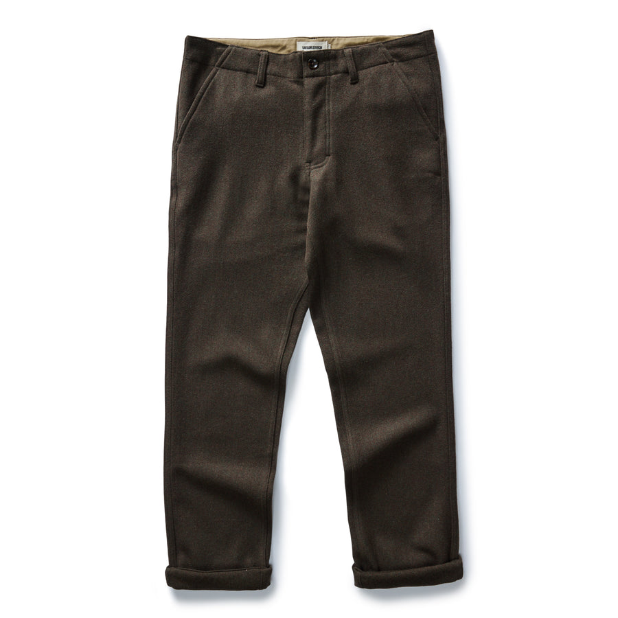 The Carnegie Pant in Army Herringbone