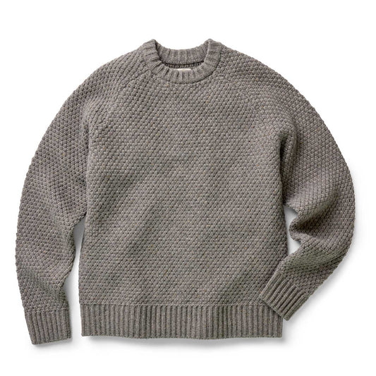 The Fisherman Sweater in Taupe Merino