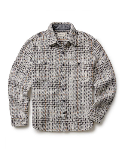 The Cutter Overshirt in Stone Plaid