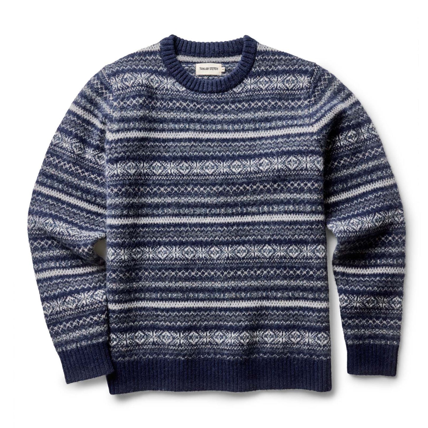 The Eastmoor Sweater in Navy Fair Isle Wool