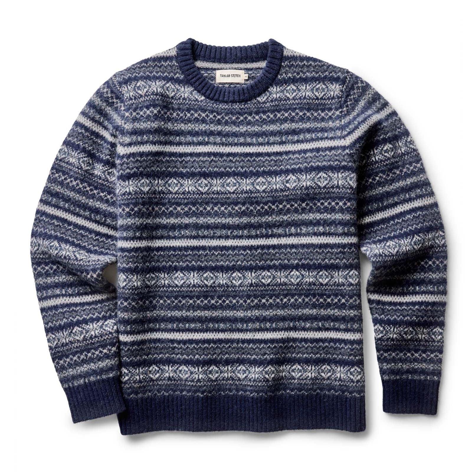 The Eastmoor Sweater in Navy Fair Isle Wool