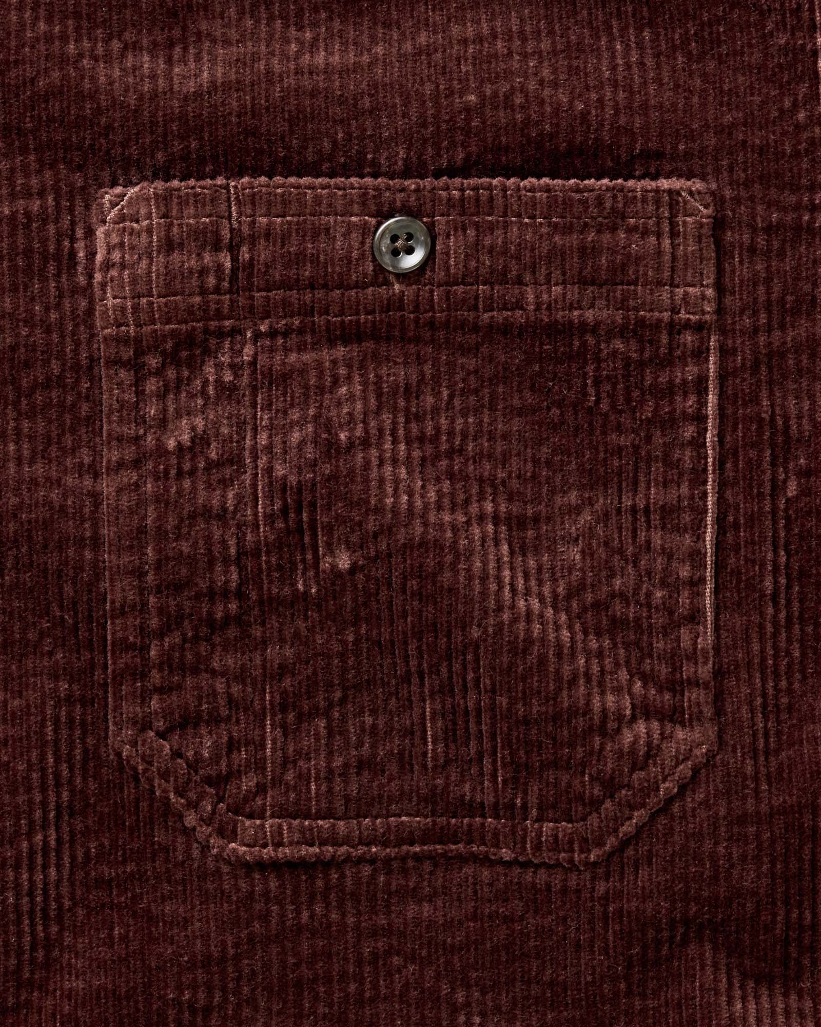 The Utility Shirt in Burgundy Corduroy