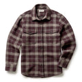 The Maritime Shirt Jacket in Burgundy Plaid Wool
