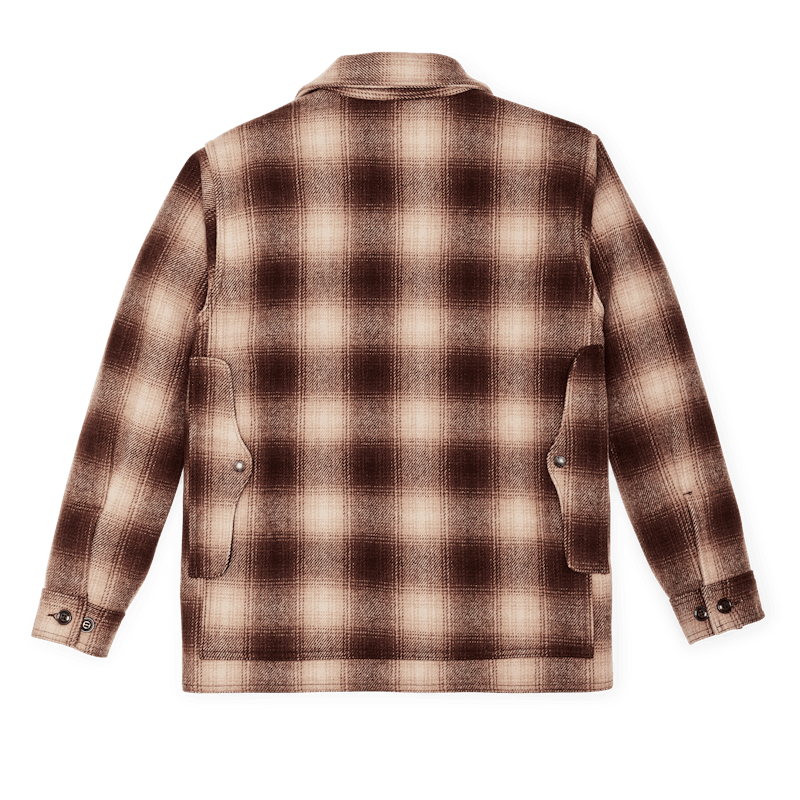 Mackinaw Wool Cruiser Jacket in Brown & Tan Ombre