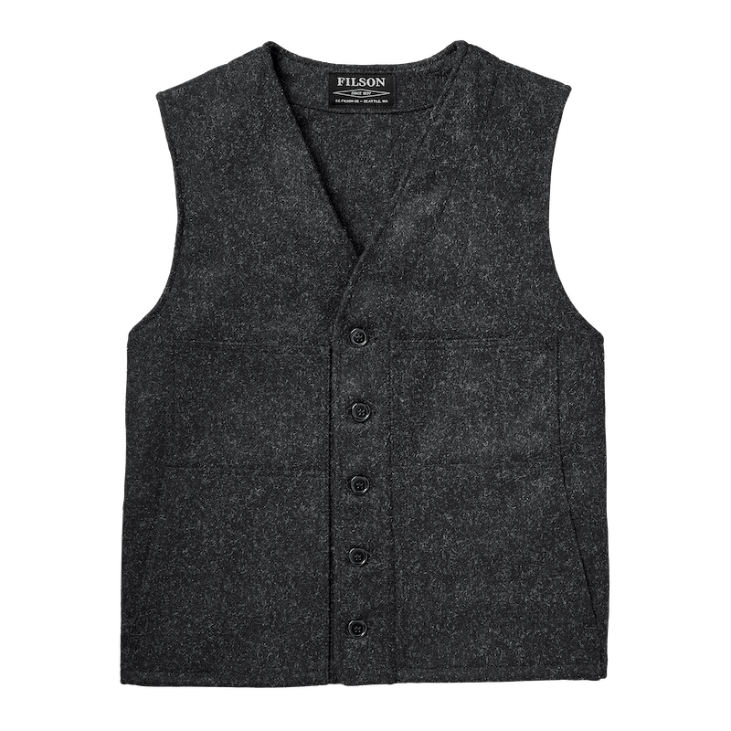 Mackinaw Wool Vest in Charcoal