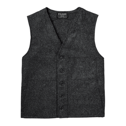 Mackinaw Wool Vest in Charcoal