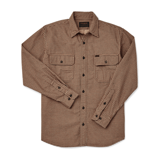 Field Flannel Shirt in Tan Dogstooth
