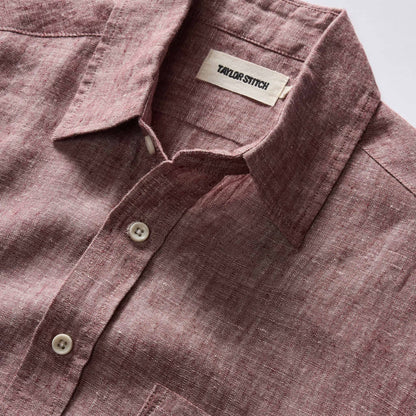 The Short Sleeve California in Dried Cherry Hemp