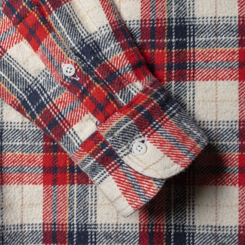 Brushed Winter Madras in Red