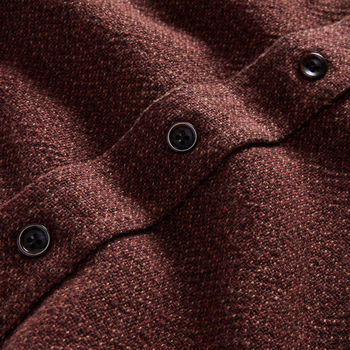 The Ledge Shirt in Burgundy Linen Tweed