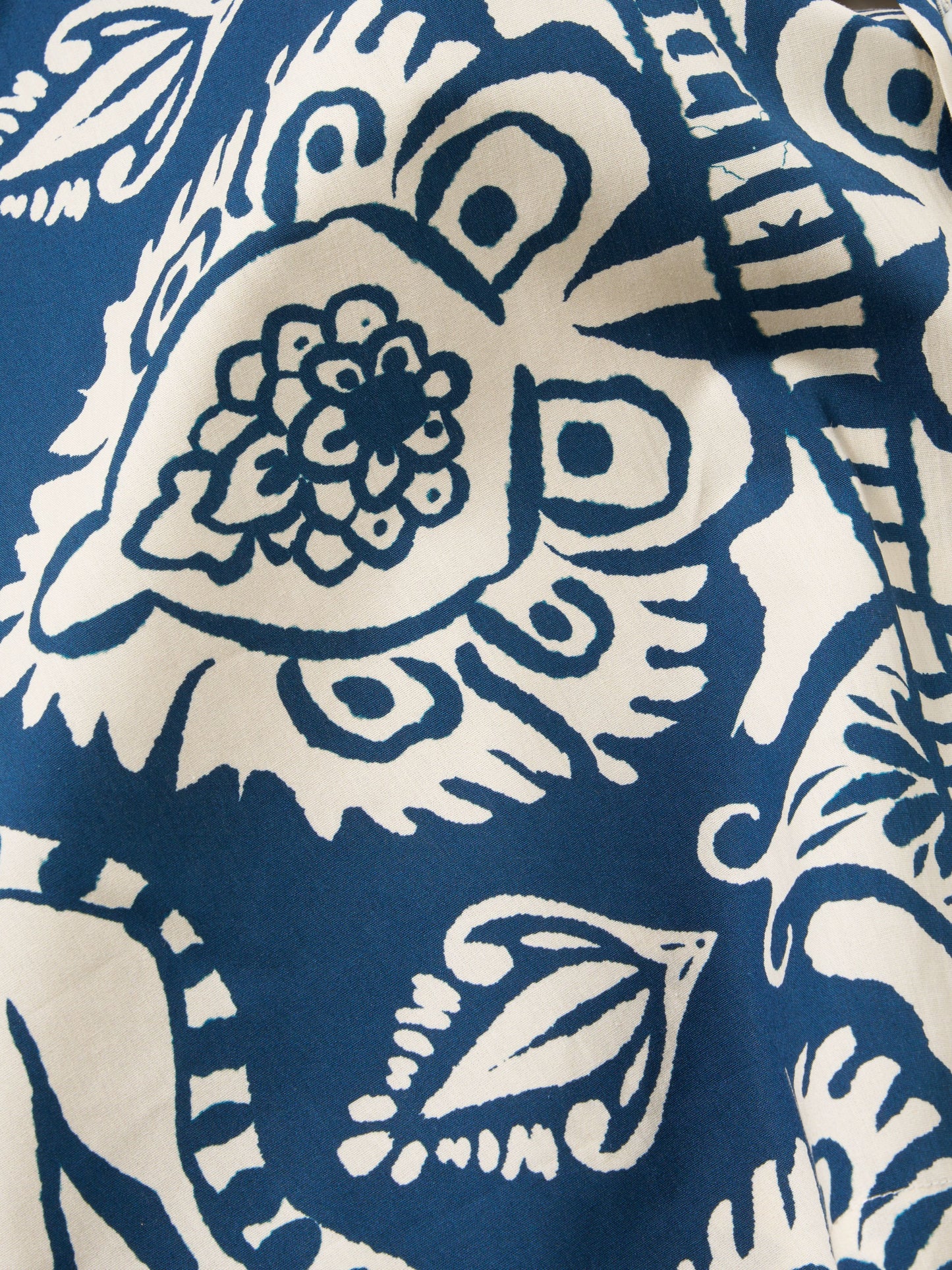 Road Shirt in Navy Island Print