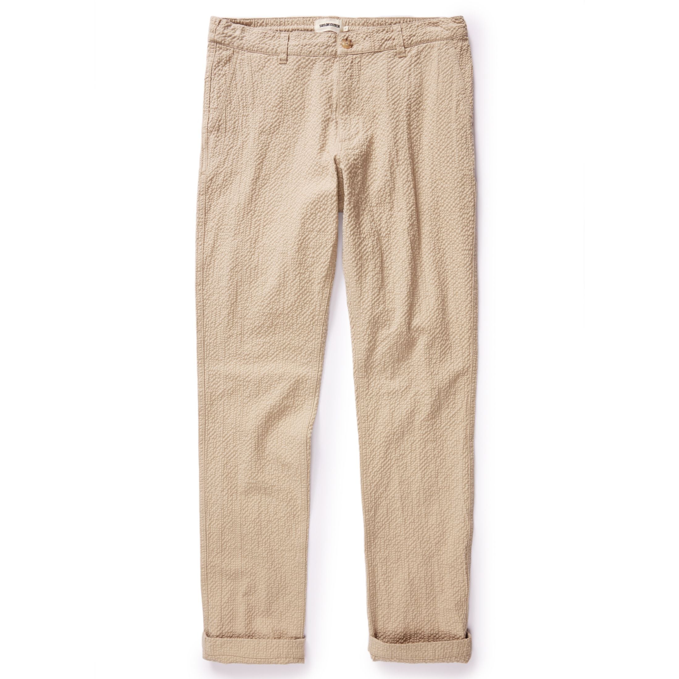 The Easy Pant in Heather Oat Seersucker