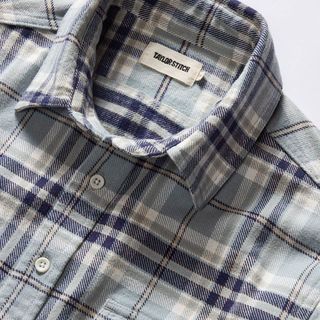 The Ledge Shirt in Faded Blue Plaid
