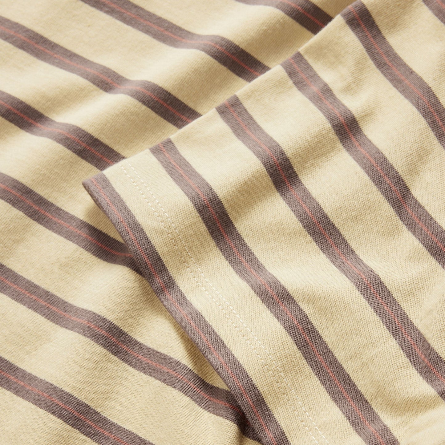 The Organic Cotton Tee in Vintage Gold Stripe