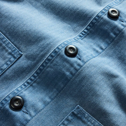 The Ojai Jacket in French Blue Herringbone