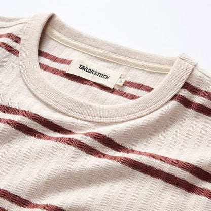 The Colton Crew in Oat Heathered Stripe