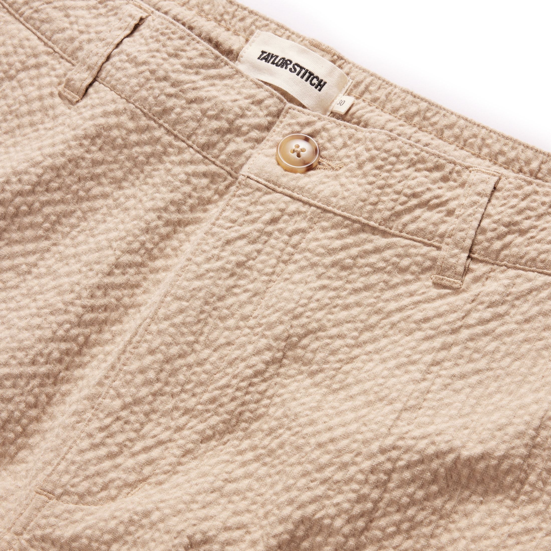 The Easy Pant in Heather Oat Seersucker