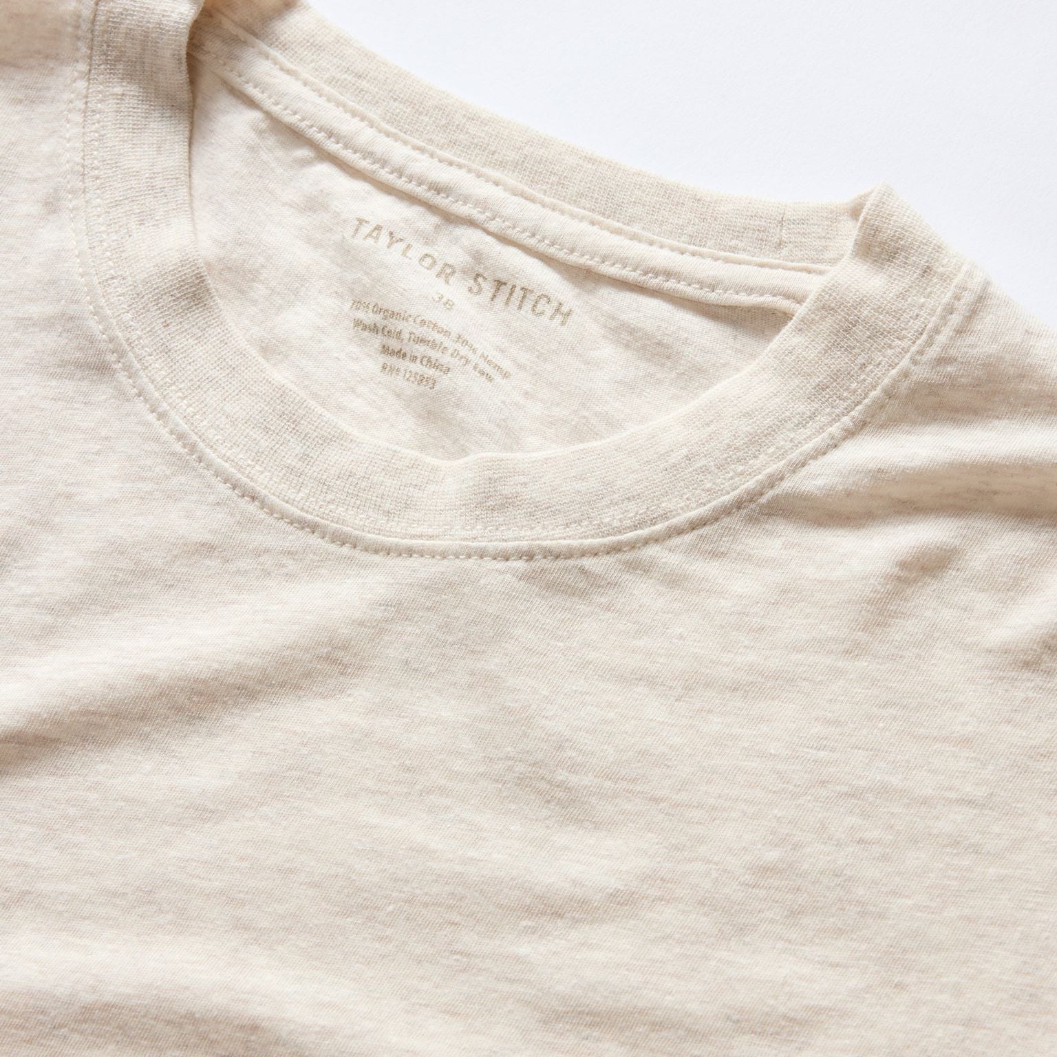 Cotton Hemp Tee in Heather Oat