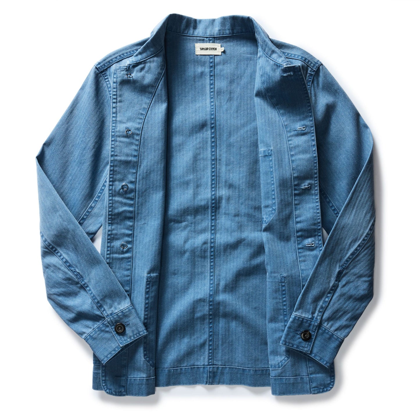 The Ojai Jacket in French Blue Herringbone