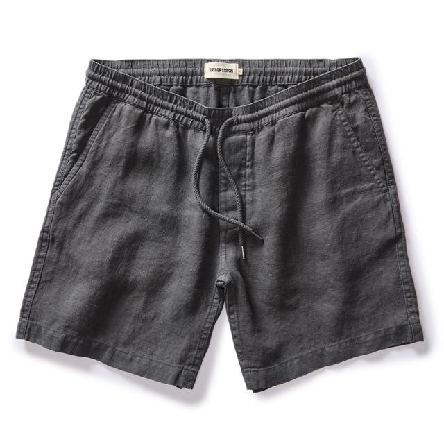 The Après Short in Faded Black Hemp