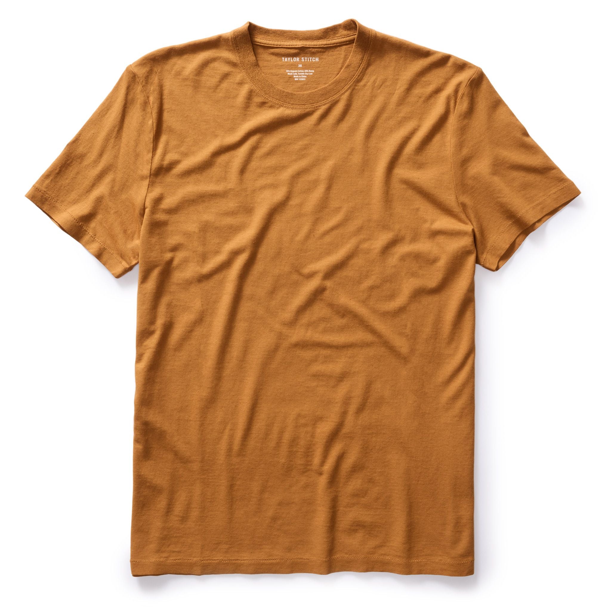 The Cotton Hemp Tee in Saffron