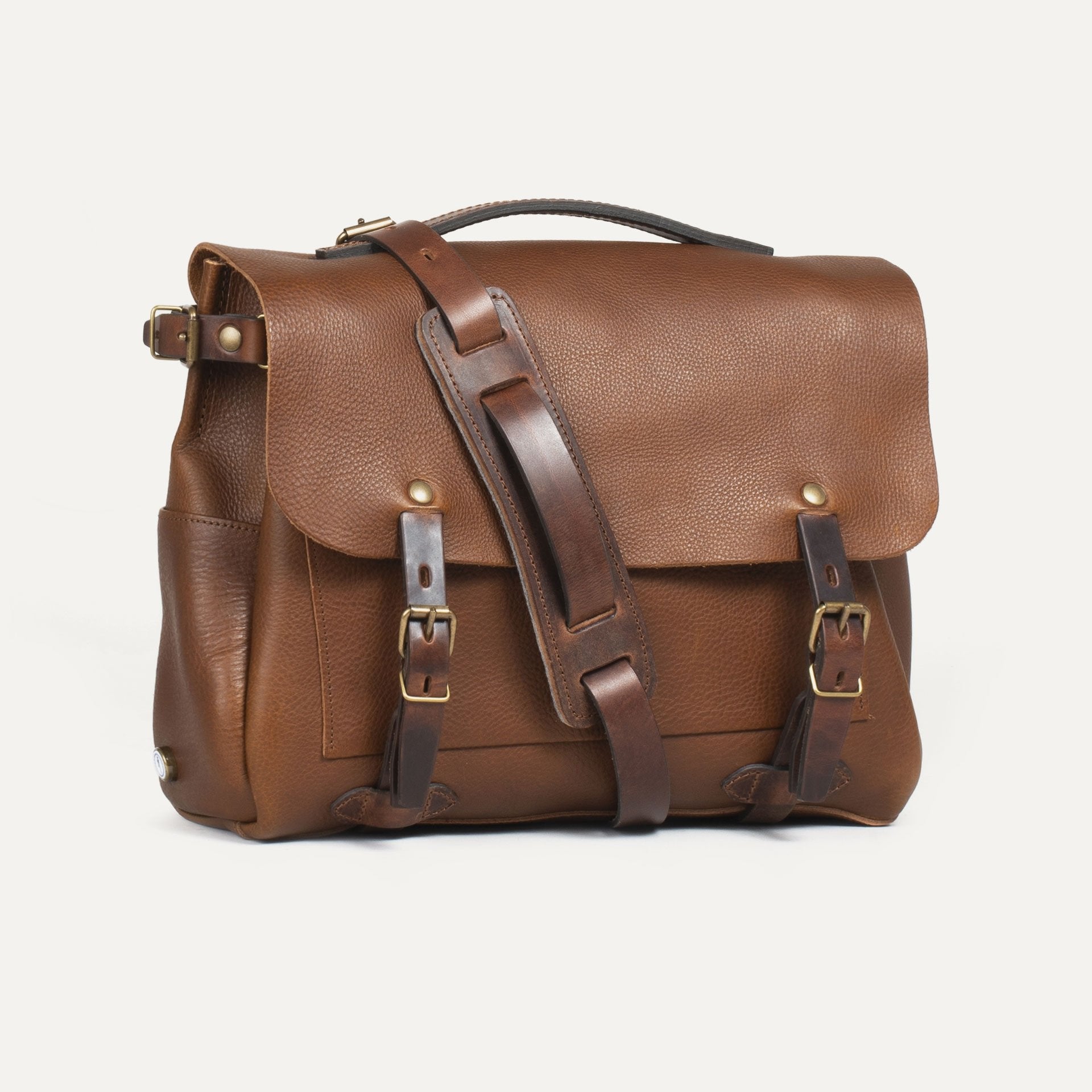 Medium Postman Bag Eclair in Amber Brown