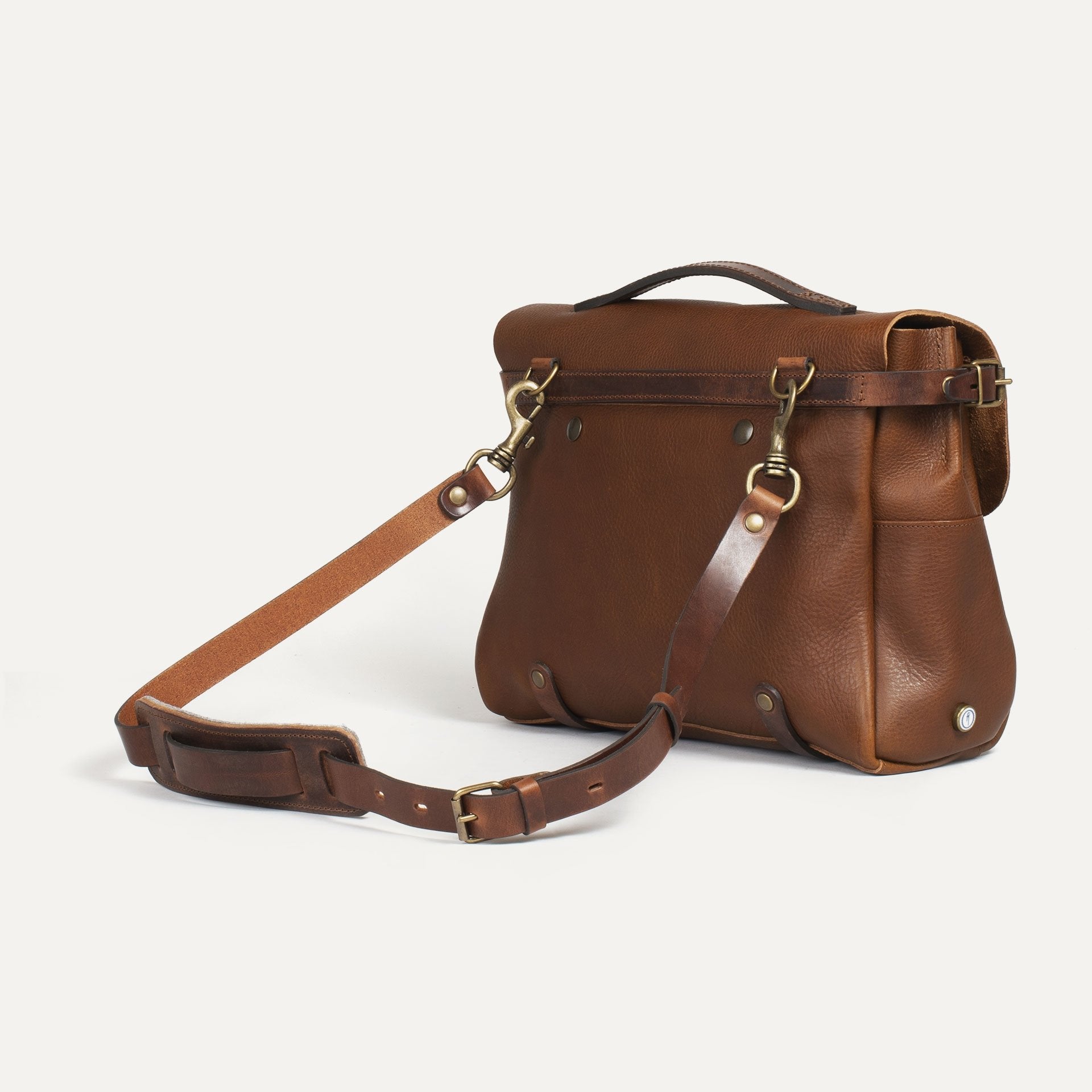 Medium Postman Bag Eclair in Amber Brown