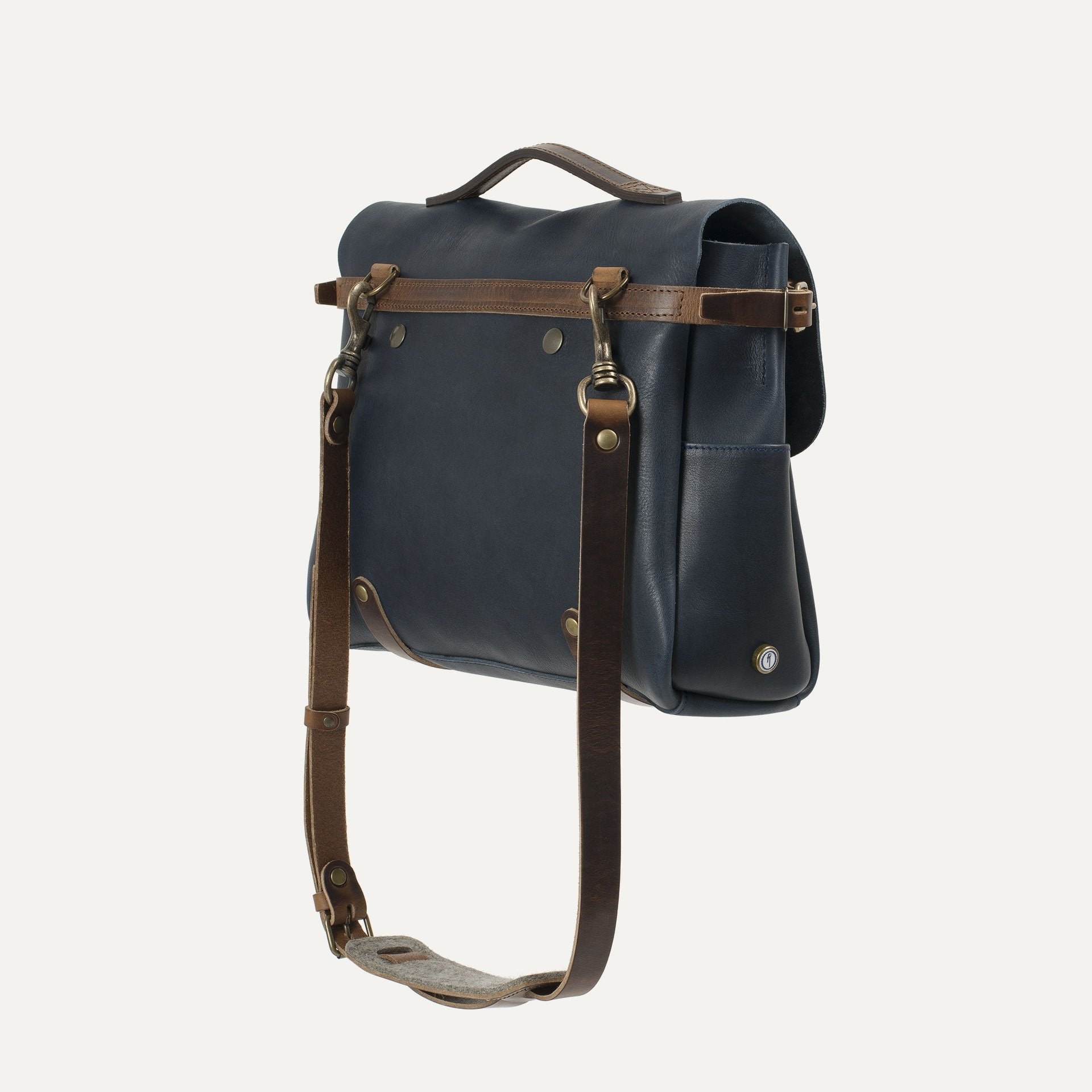 Medium Postman Bag Eclair in Navy Blue