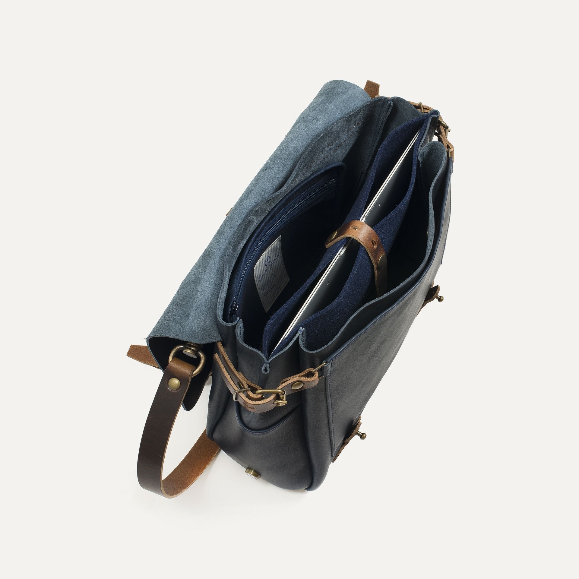 Medium Postman Bag Eclair in Navy Blue