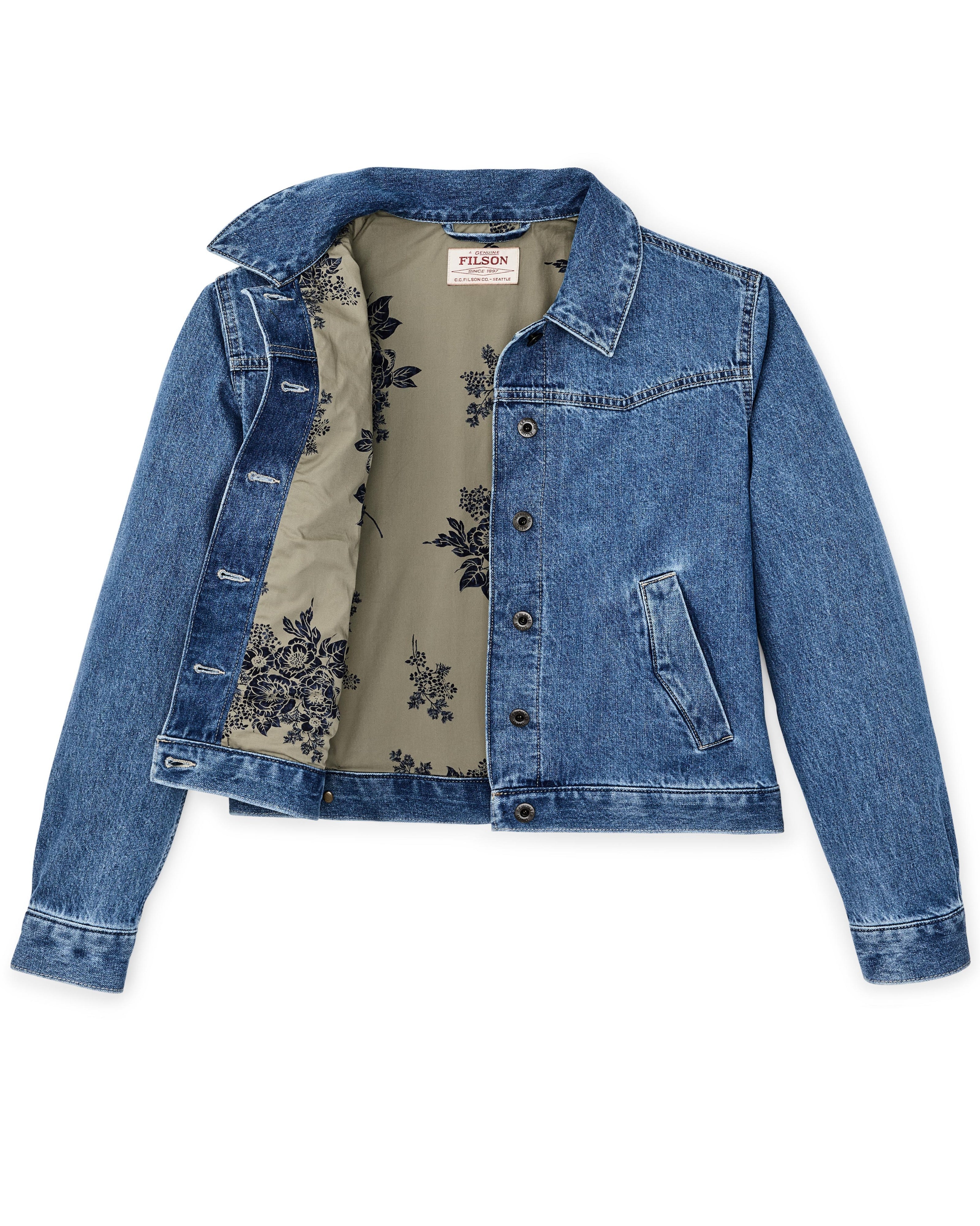 Western Denim Jacket in Light Indigo
