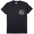Pocket Tee in Black and Cat Strokes